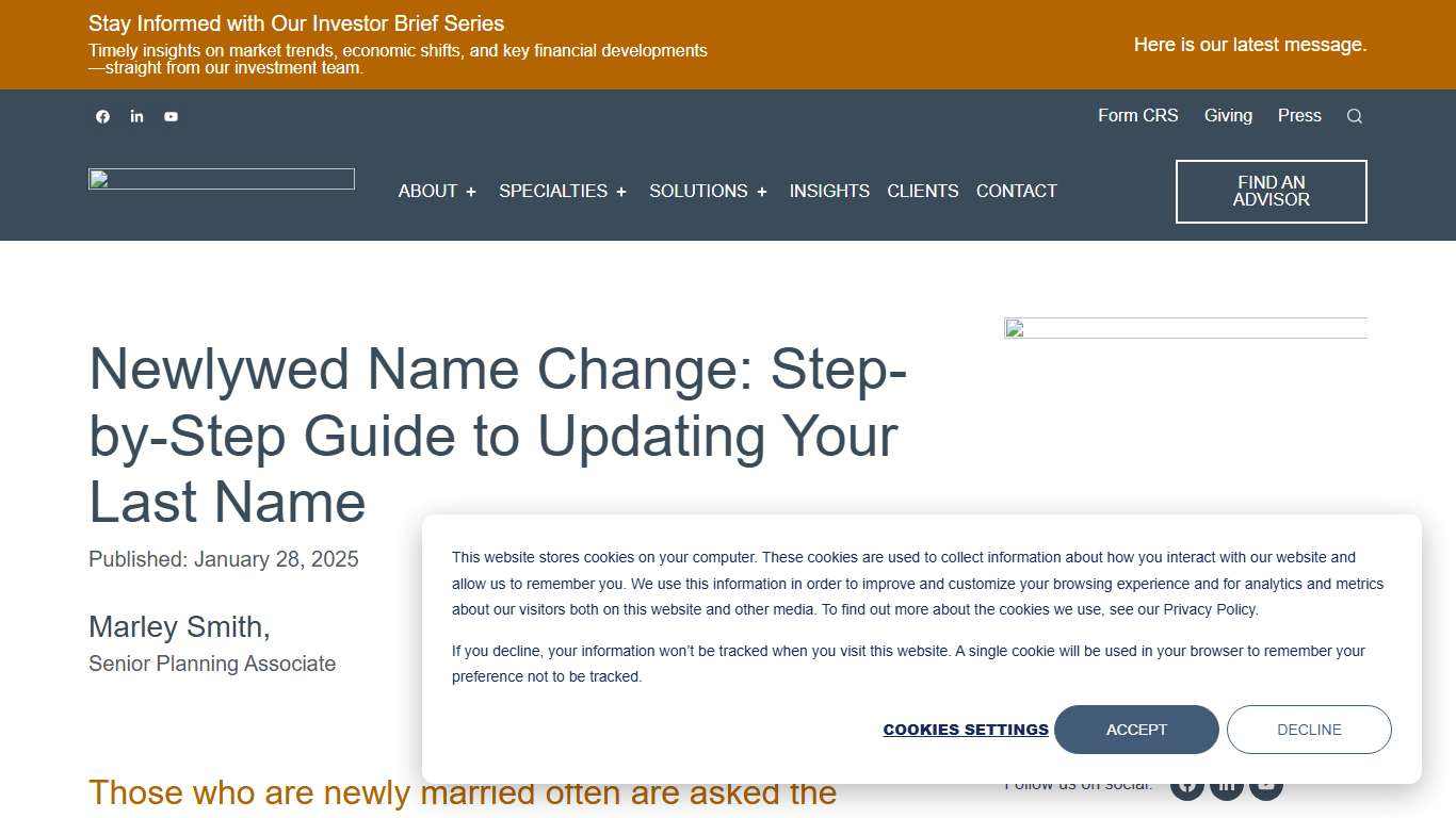 Newlywed Name Change Guide Modera